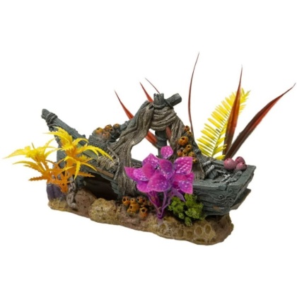 Exotic Environments Sunken Ship Floral Ornament - 1 Count