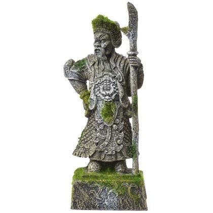 Exotic Environments Thai Warrior Statue with Moss Aquarium Ornament - 3.5\