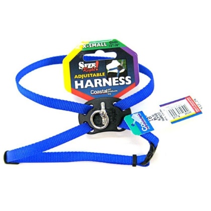 Coastal Pet Size Right Adjustable Nylon Harness - Blue - X-Small (Girth Size 10\