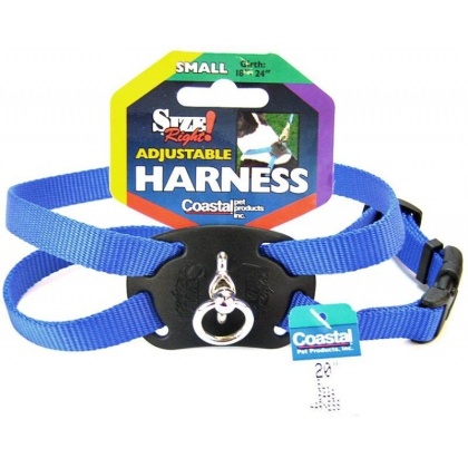 Coastal Pet Size Right Nylon Adjustable Harness - Blue - Small (Girth Size 18\