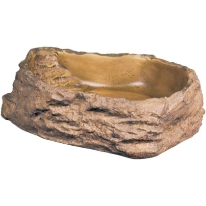 Exo-Terra Granite Rock Reptile Water Dish - Large - 8.25\