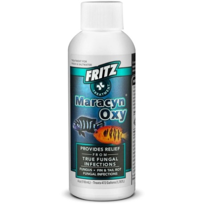 Fritz Maracyn Oxy Fungal Treatment for Freshwater and Saltwater Aquariums - 4 oz