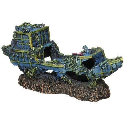 Penn Plax Sunken Ship Aquarium Decor - Medium - 12\