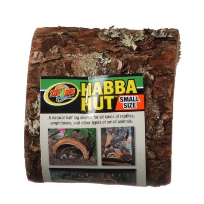 Zoo Med Habba Hut Natural Half Log with Bark Shelter - Small (3.25\