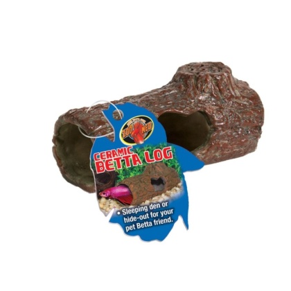 Zoo Med Aquatic Ceramic Betta Log Ornament - 4.25\